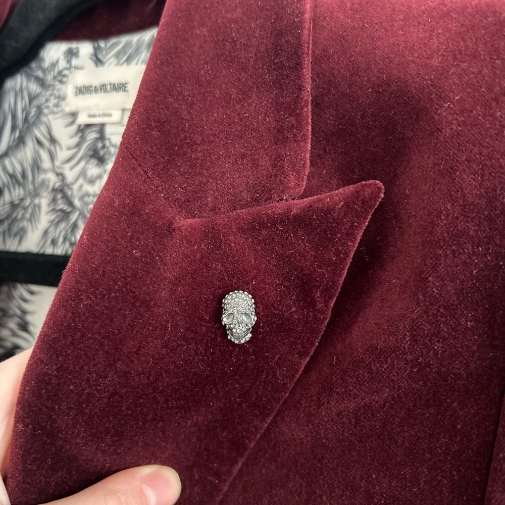 ZADIG & VOLTAIRE Visko Velvet Blazer - Picture 3 of 5